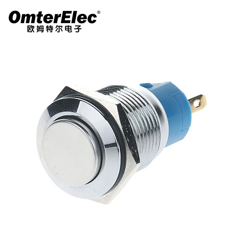 16 No light high head NC NO push button reset switch