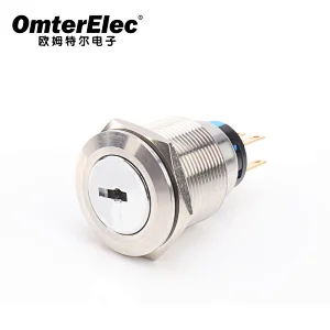 25MM key button 2-speed 3-speed self-locking switch push button switch key