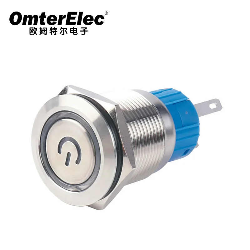 19C single pole ring type with power light Led Push Button switch 19MM