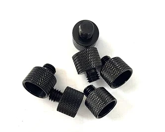 Anodized aluminum knurled thumb knobs screws slotted thumb screw #8 1/4 8/32 knurled double thread thumb screw