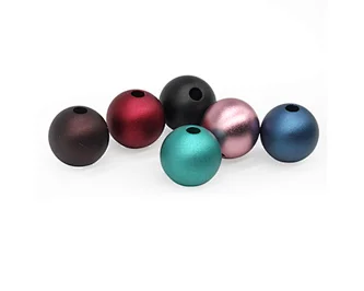 Wholesale neck beads metal round purse decorative balls anodizing oxide aluminum balls