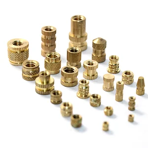 China supplier customized m3 m4 m6 m8 knurled metal brass threaded inserts nut for plastic