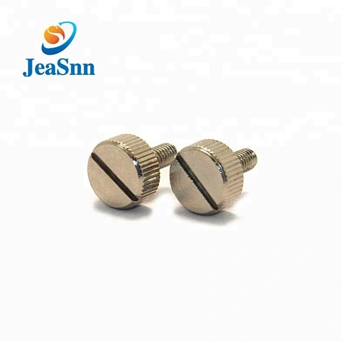 Customized 3/8-16 harley thumb screw fishing flat slotted knurled thumb screw