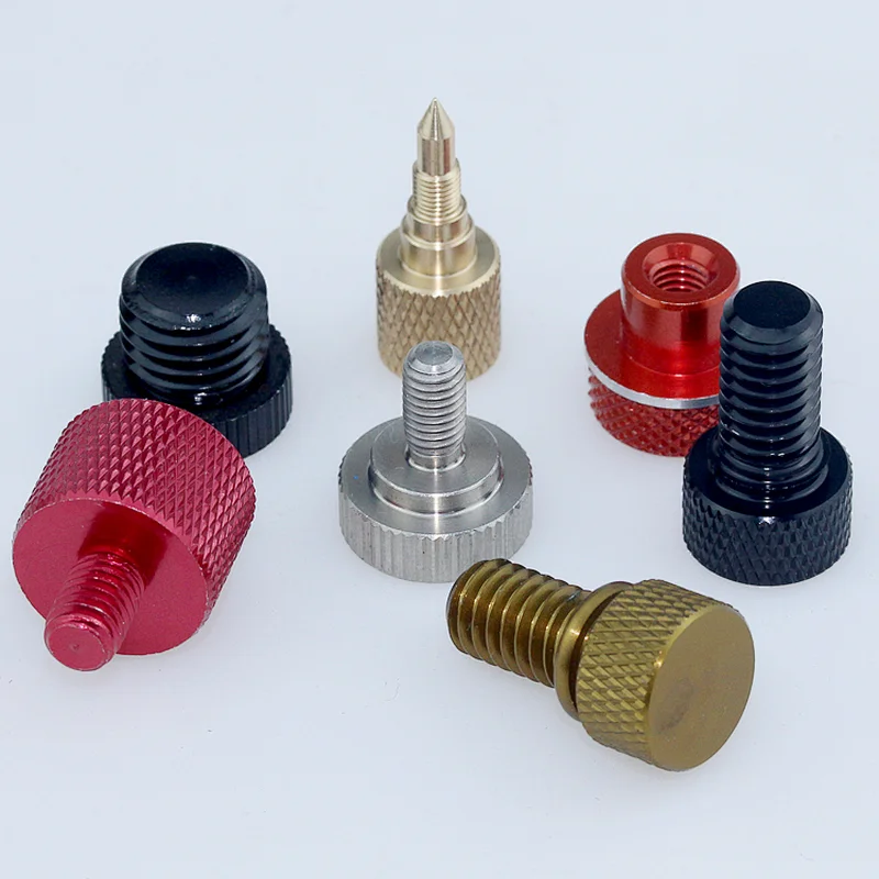 China High precision anodized 5/8-20 thumb screw m3 m4 m5 m6 knurled head aluminum thumb screw
