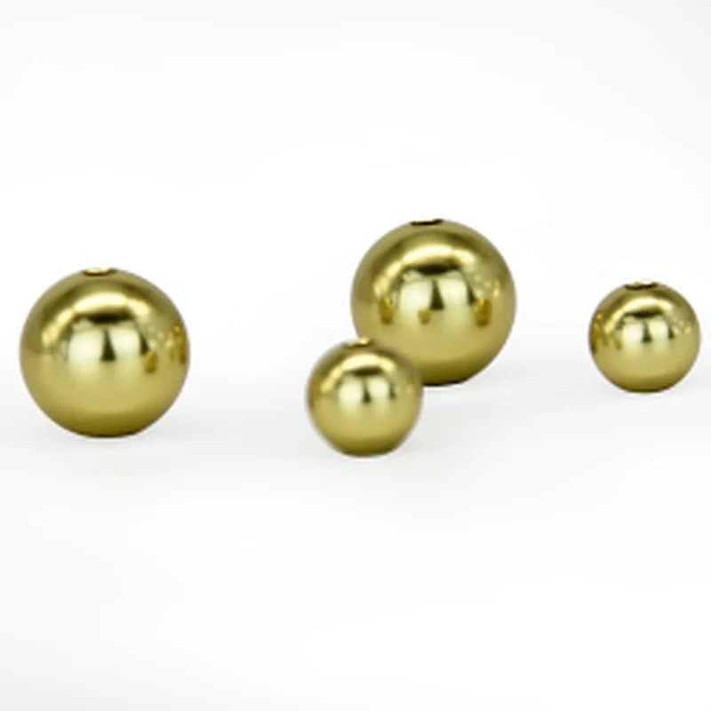 Anodized aluminum bead gold metal ball beads decoration round clear balls