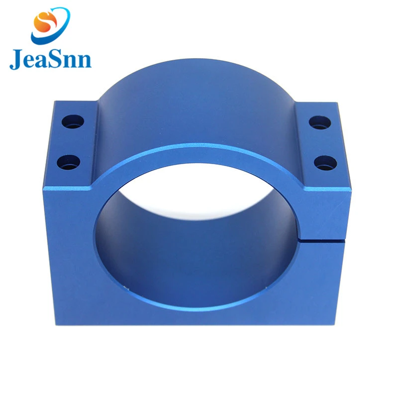 Custom CNC machining service anodizing precision turning milling spindle bracket 65mm 80mm CNC router spindle mount