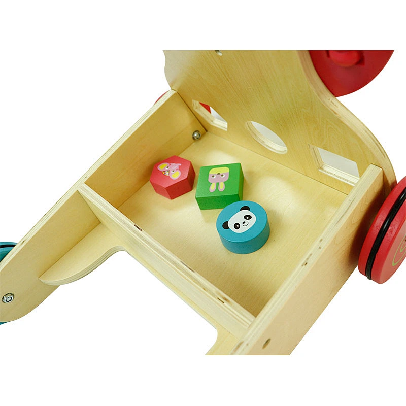 Shape matching lion cute Cartoon children wooden Walker
