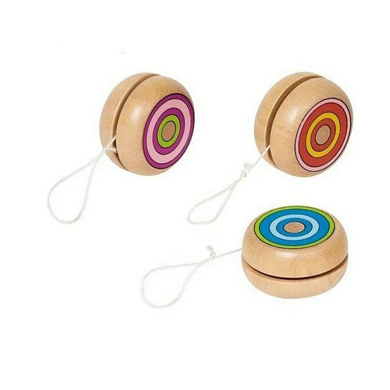 2021 new Amazon hot selling children's gift yo-yo toy wooden cartoon yo-yo