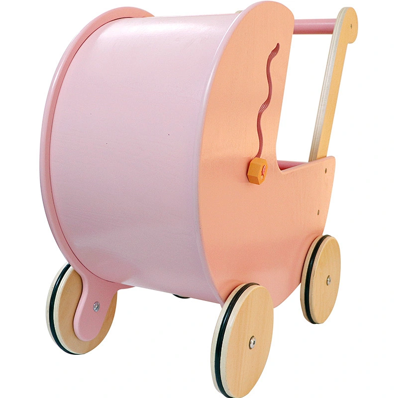 MOOKIDS cute Wooden toys pink Multifunctional cart walkers baby ride on car educational toys for children