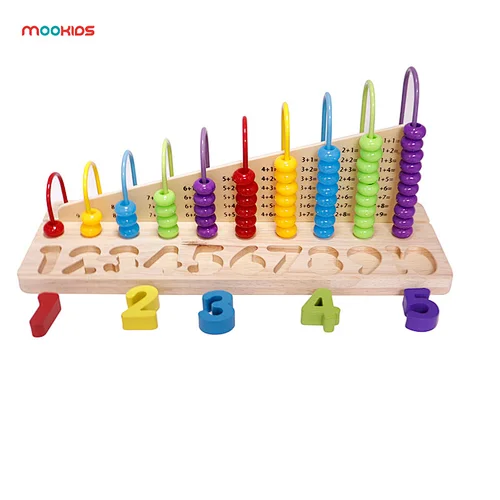 Amazon Hot Selling  Colorful   Digital  Wooden Ten - Speed Calculating Frame Exercise  Abacus for  Kids
