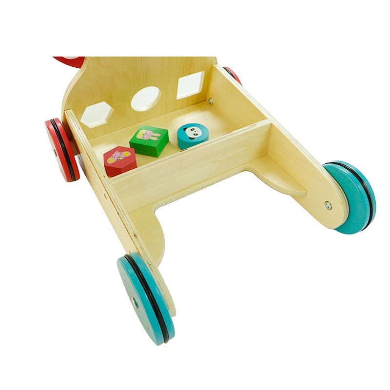 Shape matching lion cute Cartoon children wooden Walker