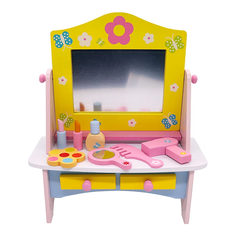 Wooden pink dressing table toy , Mookids