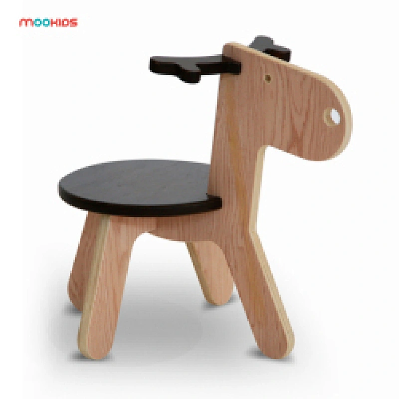 Child Toddler Wooden Cartoon Animal Chairs Wooden Stools Baby Room Preschool Playroom Seat Chair