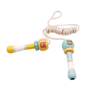 New high-quality wooden children's skipping rope exercise toy skipping rope