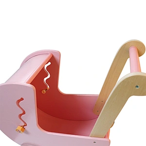 MOOKIDS cute Wooden toys pink Multifunctional cart walkers baby ride on car educational toys for children