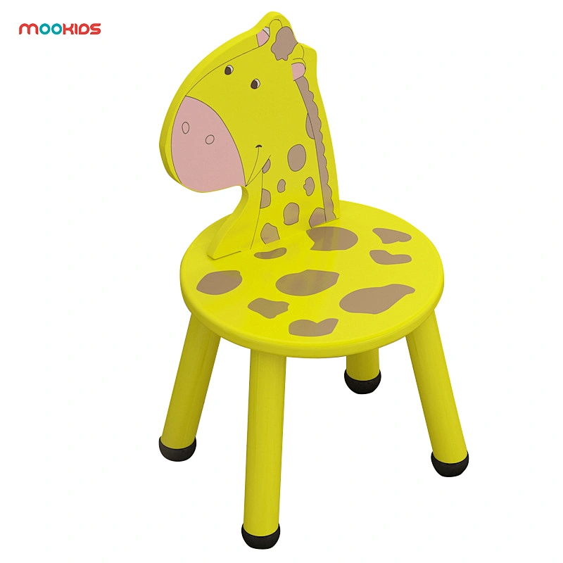 Living Room Kids Chair Toddler Chair Wooden Animal Cartoons 4 Chairs Seat And Round Square Table
