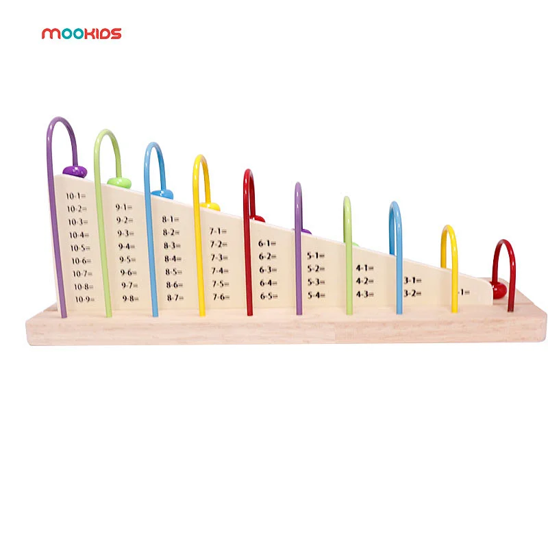 Amazon Hot Selling  Colorful   Digital  Wooden Ten - Speed Calculating Frame Exercise  Abacus for  Kids