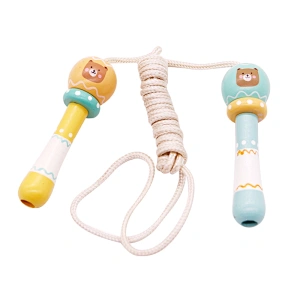 New high-quality wooden children's skipping rope exercise toy skipping rope