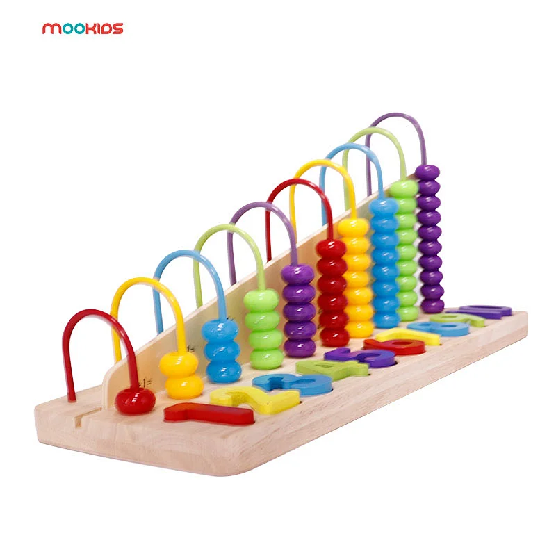 Amazon Hot Selling  Colorful   Digital  Wooden Ten - Speed Calculating Frame Exercise  Abacus for  Kids