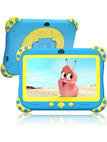 Kids Tablet 7 inch Tablet for Kids WiFi Kids Tablets 32G Android 10.0 Dual Camera Educational Games Parental Control, Toddler Tablet with Kids Software Pre-Installed Kid-Proof YouTube Netflix (Blue)