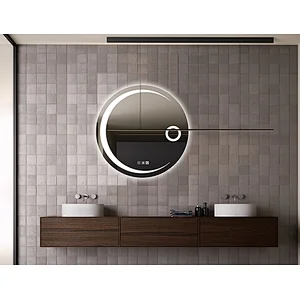 Mosmile Anti-fog Wall Magnifying LED Round Bathroom Mirror