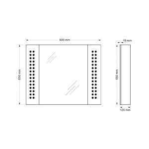 Mosmile Hotel LED Lighting Bathroom Mirror Cabinet