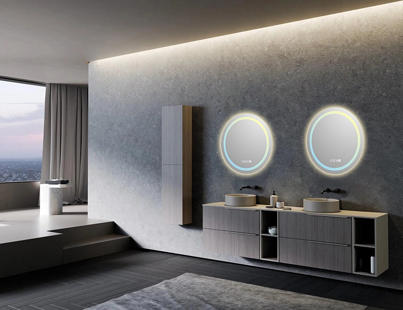 Mosmile Anti-fog LED Backlit Round Bathroom Illuminated Mirror