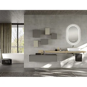Mosmile Home Defogging LED Plastic Framed Bathroom Mirror