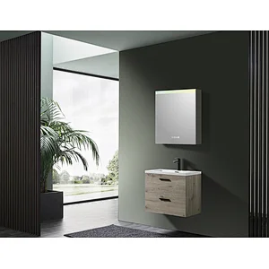 Mosmile Modern 1 Door LED Bathroom Mirror Cabinet