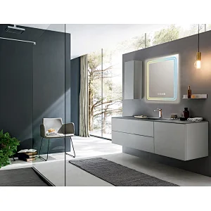 Mosmile Hotel Rectangle Illuminated LED Light Dimming Bathroom Mirror