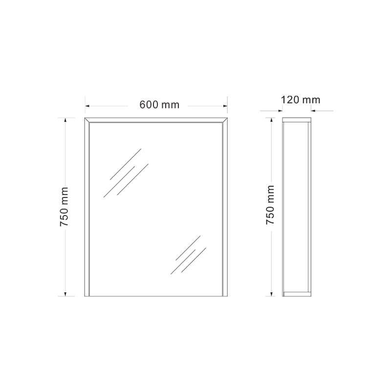 Mosmile Cheap Wooden Bathroom Mirror Cabinet