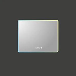 Mosmile Hotel Wall Dimming Framed Anti-fog Bathroom Mirror with LED