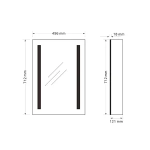 Mosmile Frameless LED Mirror Cabinet for Bathroom