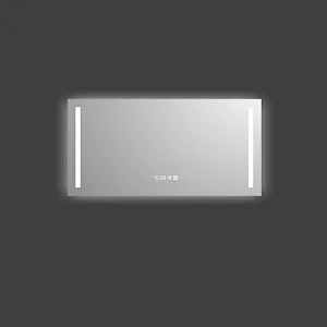 Mosmile Rectangle Wall Home LED Backlit Bathroom Mirror with Defogging