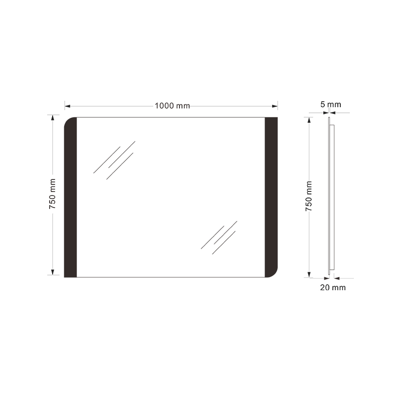 Mosmile Modern Anti-fog LED Bathroom Illuminated Lighted Mirror