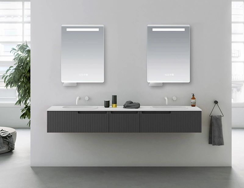 Mosmile Defogging LED Bathroom Mirror Cabinet with Shelf