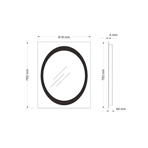 Mosmile Hotel Wall Hanging Touch LED Light Bathroom Mirror