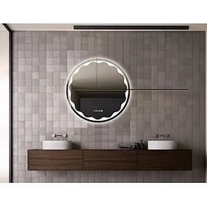Mosmile 800mm Wall Hotel LED Round Weather Bathroom Mirror