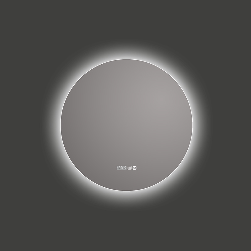 Mosmile Modern Wall Round LED Backlit Light Anti-fog Bathroom Mirror