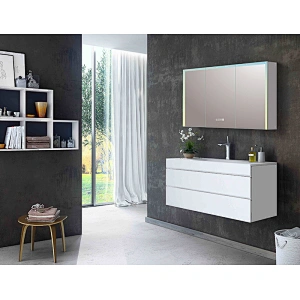 Mosmile Elegant 3 Door LED Bathroom Mirror Cabinet