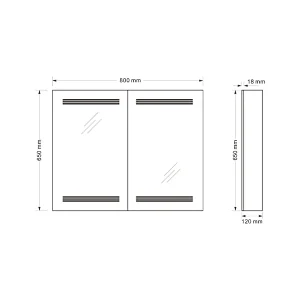 Mosmile Elegant Dimming LED Bathroom Mirror Cabinets
