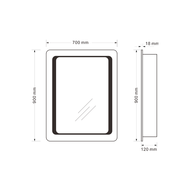 Mosmile Elegant Frameless LED Bathroom Illuminated Mirror Cabinet