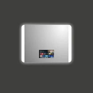 Mosmile Cheap Rectangle LED Wall Bathroom Mirror with TV