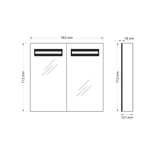 Mosmile Fog Resistant Dimming LED Bathroom Mirror Cabinet