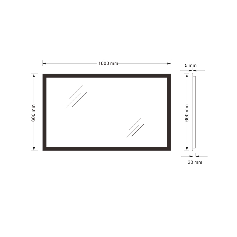 Mosmile Wall Framed Wall Home LED Lighted Bathroom Mirror
