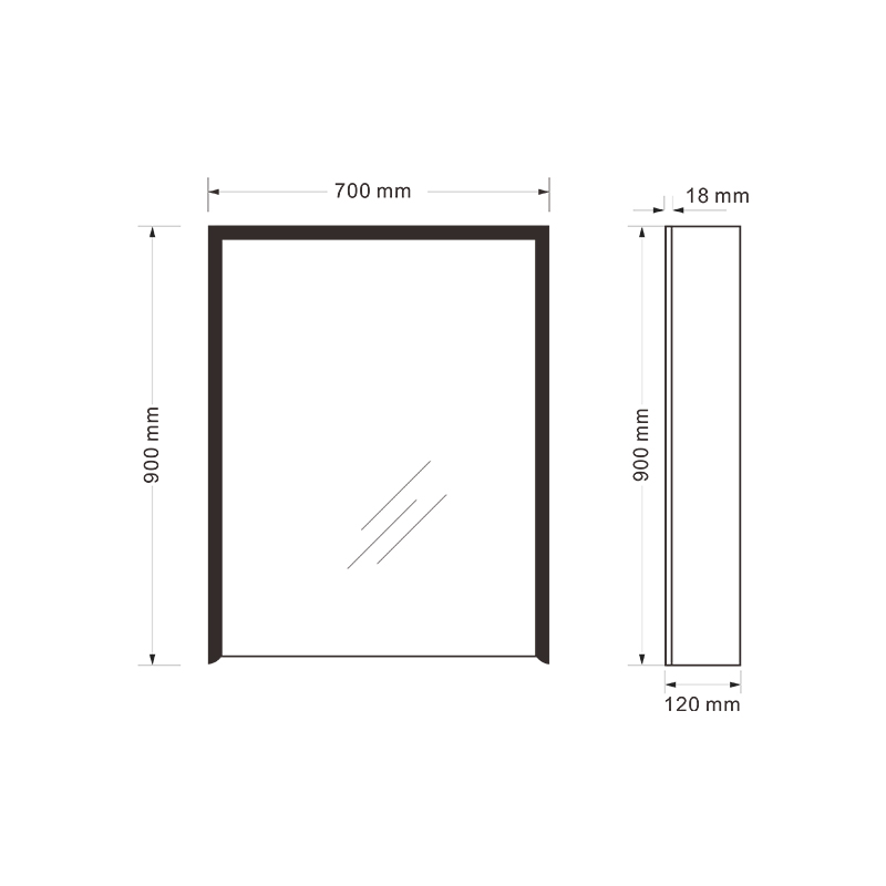 Mosmile Hotel LED Lighted Wall Bathroom Mirror Cabinet