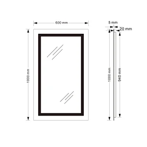 Mosmile Wall Rectangle Defogging LED Lighted Bathroom Mirror