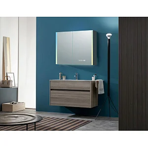 Mosmile Cheap LED Dimming Framless Bathroom Mirror Cabinet