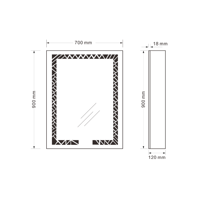 Mosmile Demister LED Mirror Cabinet for Bathroom