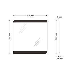 Mosmile Wall Hanging LED Backlit Anti-fog Square Bathroom Mirror